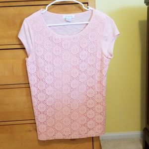 Lace-front Tee